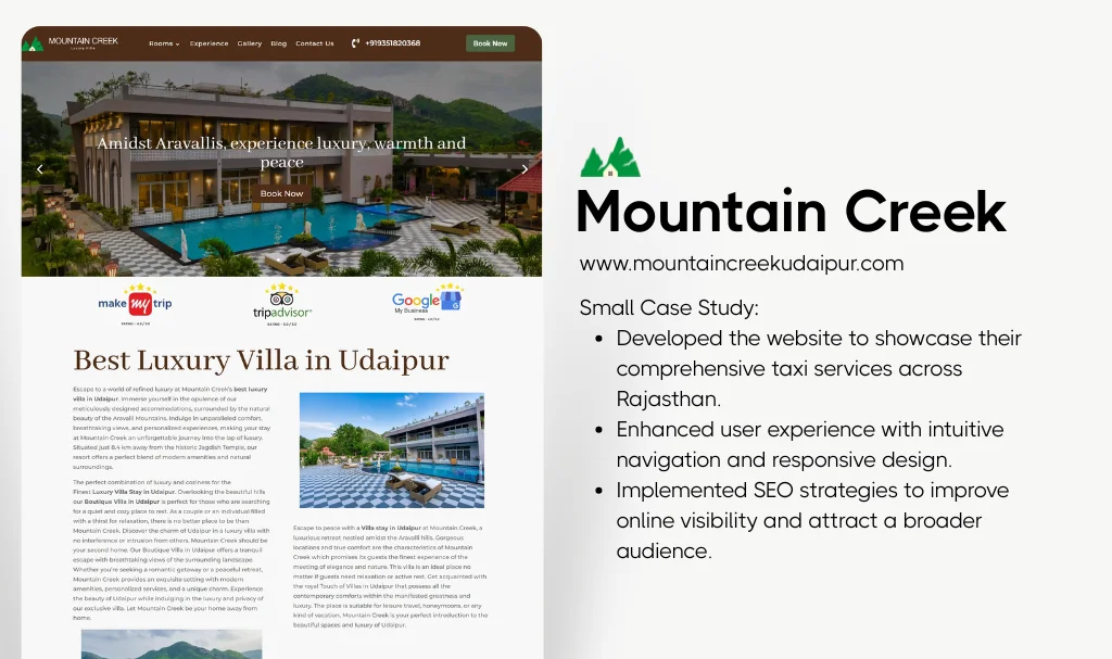 Villa Website Designer